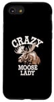 iPhone SE (2020) / 7 / 8 Crazy Moose Lady Funny Moose Case