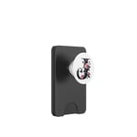 Black Letter J Floral Monogram Initial J Rose Pink Flower PopSockets PopWallet pour MagSafe