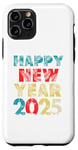 Coque pour iPhone 11 Pro Happy New Year 2025 Vintage Retro Kids Men Women Family