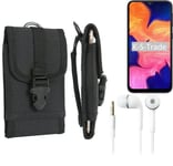 For Samsung Galaxy A10 + EARPHONES Belt bag outdoor pouch Holster case protectio