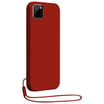 Coque RealMe C11 2021 Silicone + dragonne assortie Rouge Bigben - Neuf