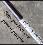 No 7 Stay Perfect Metallic Eye Pencil Purple Eyeliner New Seald