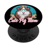 Maman de cochon d'Inde pour les propriétaires de cochons d'Inde éleveurs de cochons d'Inde PopSockets PopGrip Adhésif