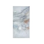 Romimex Tableau blanc beige gris toile abstraite 60 x 120 x 4 cm