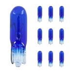 10x Ampoule 12V 1,2w T5 wedge bleu W2x4.6d universel éclairage lumière bricolage remplacement