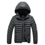 Doudoune Homme De Marque À Capuche Detachable Parka Hommes Vêtement Masculin Épaississant Manteau Homme Courte -Zs306773