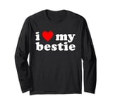 I LOVE MY BESTIE Best Friend BFF Cute Matching Friends Heart Long Sleeve T-Shirt