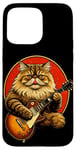 iPhone 15 Pro Max Cat playing guitar vintage old school Rock Fan cat Lover Case