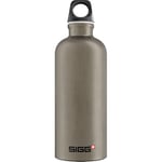 SIGG - Aluminium Water Bottle - Traveller Smoked Pearl - Climate Neutral Certified - Suitable For Carbonated Beverages - Leakproof - Lightweight - BPA Free - Smoked Pearl - 0.6 L