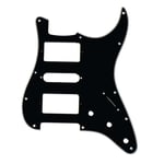 Allparts PG-0994 H-S-H 11-hole Pickguard for Stratocaster - Black 3-ply .090