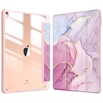 FINTIE Coque Compatible avec iPad Air 3ème Génération 2019 / iPad Pro 2017 10.5 Pouces - [Rangement de Pencil] Housse Transparent Etui Antichoc Veille/Réveil Automatique, Marbre Glorieux