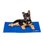 Relaxdays Mat Dog, 60 x 90 cm, Self, Gel, Wipeable, Cooling Pad for Pets, Blue, Polyester, 1x90x60 cm