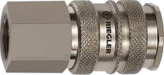 RIEGLER 141557-241.53-E NW 10 Raccord rapide en acier et laiton vern G 1/2 IG 1 pièce, Raccord Pneumatique, Raccord Air Comprimé