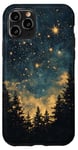 iPhone 11 Pro Vintage Enchanting Celestial Star Night Sky Forest Painting Case