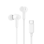 Belkin Écouteurs filaires SoundForm avec connecteur USB-C, (écouteurs intra-auriculaires avec micro, oreillettes USB-C pour iPhone 15, iPad, Samsung Galaxy, Google Pixel, Android, etc., blanc)
