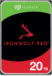 IronWolf Pro 20To, Disque dur d'entreprise interne NAS HDD - CMR, 3,5"", SATA 6Goits/s, 7 200 tr/min, 256 Mo de mémoire cache, services Rescue - Ouverture facile (ST20000NTZ01)