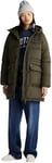 Tommy Jeans Women's Tjw Midi Aspen Puffer Dw0dw18842 Puffer Jacket, Green (Fatigue Green), M