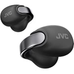 JVC nearphones Style Clip d'oreille Ecouteurs sans Fils avec Boucle Brillante, Confortables, Bluetooth 5.3, Connexion multipoints, autonomie 24H, Application dédiée - HA-NP1T-B (Noir Charbon)