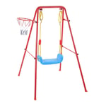 2 In 1 Childrens Swing Set U Shaped Heavy Duty 60kg Load Bearing Swing Set P FST