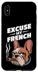 Coque pour iPhone XS Max Bulldog français Excuse My Frenchie Vintage Bulldog Lover