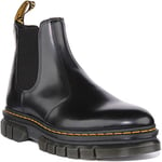 Dr. Martens Homme Rikard Amphibians, Black Polished Smooth, 45 EU