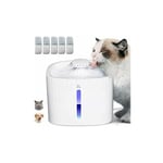 Fei Yu - Fontaine à Eau pour Chat Fontaine à Eau Chat avec 5 pièces Filtre à Charbon Actif Fontaine a Eau pour Chien avec led Fenêtre de Niveau d'eau