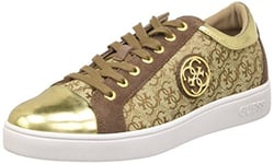 Guess Women's Gloriana Low-Top Shoes, Beige Beibr, 3.5 UK