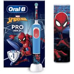 Brosse à dents électrique - ORAL-B - Kids 1 manche Marvel Spider-Man - 1 brossette - 1 étui de voyage - 3 ans et +