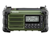 Sangean MMR99 - Multifunktionell Vevradio med AM/FM-RBDS/Bluetooth, Grön