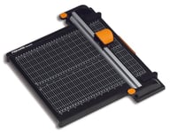 Fiskars A4 Recycled Titanium Ø45mm Rotary Paper Trimmer 30 cm, Black/Orange, 1004640