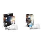 Philips Hue White Ambiance Smart Bulb Twin Pack LED [B22 Bayonet Cap] - 1100 Lumens & White LED Smart Light Bulb 1 Pack [B22 Bayonet Cap] Warm White - for Indoor Home Lighting