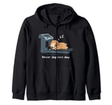 Never Skip Rest Day TREADMILL Sloth Never Skip Rest Day Zip Hoodie