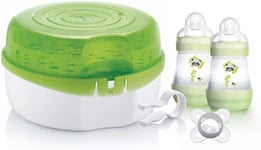 MAM Microwave Steam Steriliser, Comes with 2 x MAM Easy Start Self Sterilising