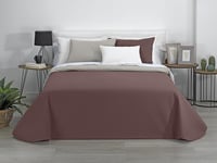 Estoralis - AVA | Couvre lit matelassé Doux et léger | Tissu matelassé réversible | Beige/Marron | pour lit de 80/90 cm. (180 x 270 cm. (Largeur par Hauteur) pour Toutes Les Saisons