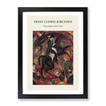 Circus Riders By Ernst Ludwig Kirchner Exhibition Museum Painting Framed Wall Art Print, Ready to Hang Picture for Living Room Bedroom Home Office Décor, Black A2 (64 x 46 cm)