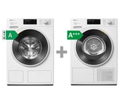 Miele Wsb383wcs + Tsd263wp  Kombinert Vask/tørk - Farge: Hvit