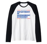 Department of Government Efficiency Patriotic Trump Slogan Raglan Baseball Tee