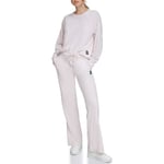 DKNY SPORT Platinum Velour Track Jogger Pantalon de survêtement, White, XS aux Femmes