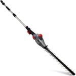 NETTA Cordless Pole Hedge Trimmer Cutter Ultra-Light 2.55KG - 450mm Diamond Cutting Blade - 2.35m Long Reach Telescopic Pole Handle - 135° Angle Changing Head