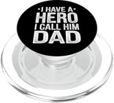 Dad Hero Father's Day Gift From Daughter Son Kids Wife PopSockets PopGrip for MagSafe