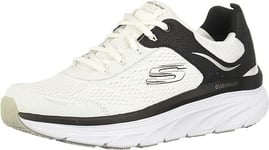 SKECHERS D'LUX WALKER WBK Scarpa Uomo Sportiva Mens Trainers White/Black UK 6.5