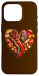 Coque pour iPhone 16 Pro Valentine BBQ Grill Viande Cœur Dad & Chef Food Graphic