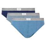 DIM Slip Homme Ultra-Resist Coton Stretch x3, Bleu Jean/Gris Souris/Bleu Denim, L