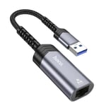 Adapteri Hoco UA26 USB-A kiinni RJ45 (1000 Mbps) harmaa