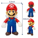 3-pakkaus Mario Bros sarjakuvatoimintahahmot Yoshi Mario Luigi Cake Toppers Collection -lelusarja, syntymäpäivälahja 3 kpl