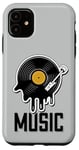 Coque pour iPhone 11 Musique Disque Vinyle Tenue Rétro Pour Musiciens Et Concerts