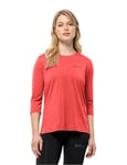 Jack Wolfskin Women's Crosstrail 3/4 T W T-Shirt, Vibrant red, L