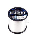 ultima Black Ice Ligne de Pêche Extra Fort Faible Visibilité-Bobine de 115gr Unisex-Adult, Transparent, 0.32mm-12.0lb/5.5kg