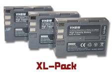 vhbw 3x Batteries compatible avec Nikon D50, D70, D70s, D100, D80, D200, D300, D300s, D700 appareil photo, reflex numérique (1000mAh, 7,2V, Li-ion)