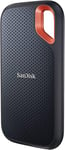 SanDisk Extreme Portable SSD 8 To Disque SSD Externe, jusqu'à 1050 Mo/s en lecture, 1000 Mo/s en écriture, USB-C, Résistance à la poussière et à l'eau classée IP65, NVMe SSD, Mousqueton pratique, Noir